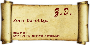 Zorn Dorottya névjegykártya